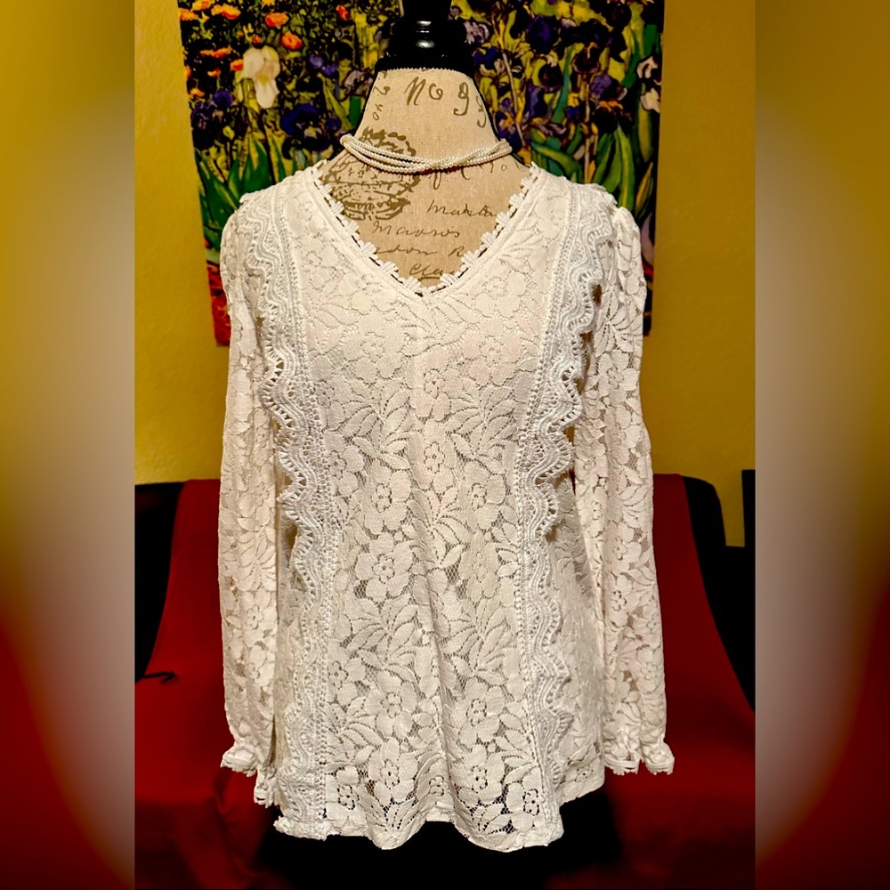 Lacy, lined except for Lacey long sleeves.